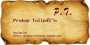 Prokop Tulipán névjegykártya